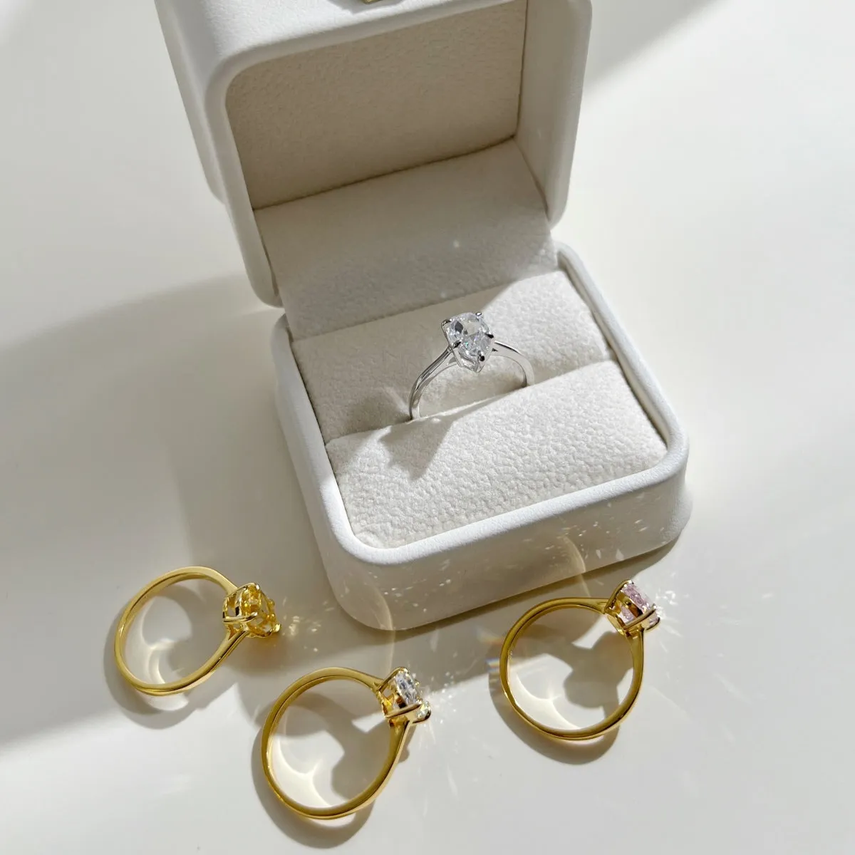 1.75 Carat Pear Cut Solitaire Engagement Ring