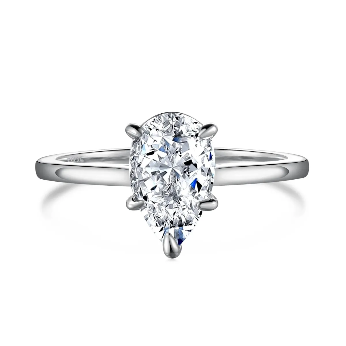 1.75 Carat Pear Cut Solitaire Engagement Ring