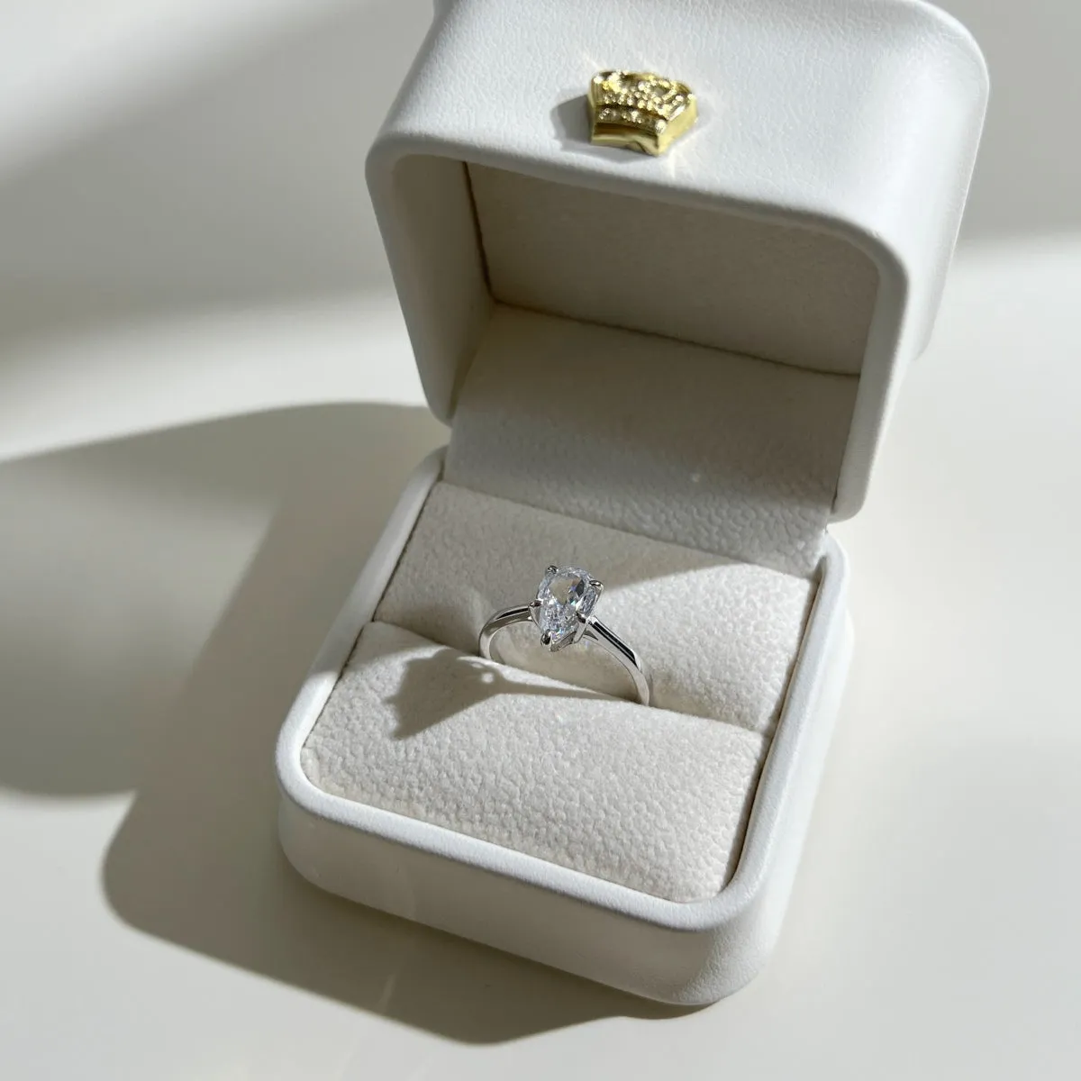 1.75 Carat Pear Cut Solitaire Engagement Ring