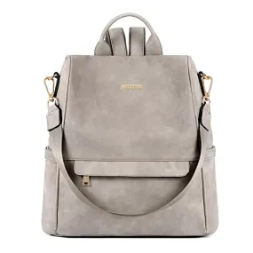2 Tone Vintage Grey Women's Backpack Purse for Travel and Leisure