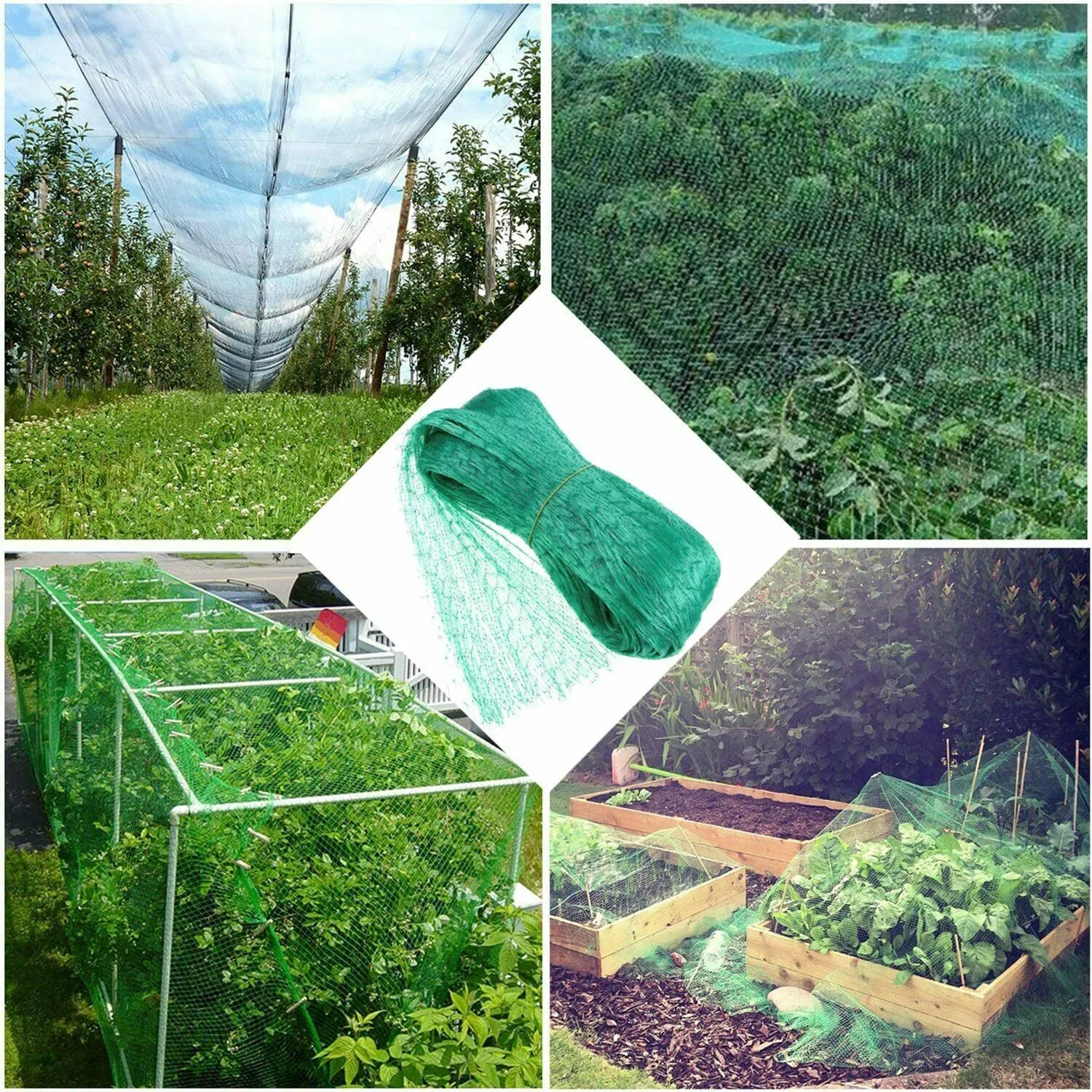33FT Anti Bird Netting Pond Net Tree Crops Plants Fruits Garden Mesh Protection