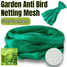 33FT Anti Bird Netting Pond Net Tree Crops Plants Fruits Garden Mesh Protection