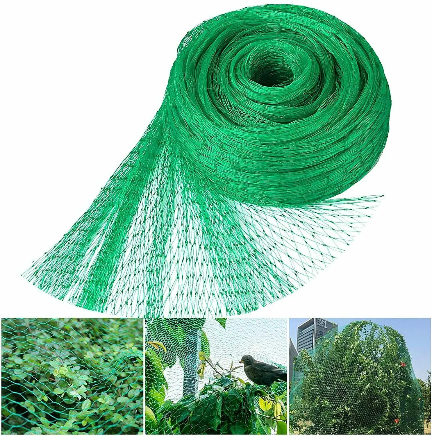 33FT Anti Bird Netting Pond Net Tree Crops Plants Fruits Garden Mesh Protection