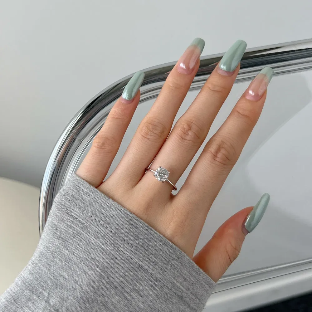 4 Prong 1.5 Carat Round Brilliant Solitaire Engagement Ring