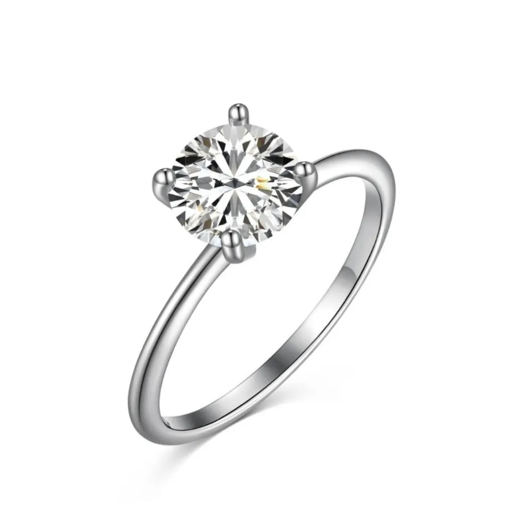 4 Prong 1.5 Carat Round Brilliant Solitaire Engagement Ring