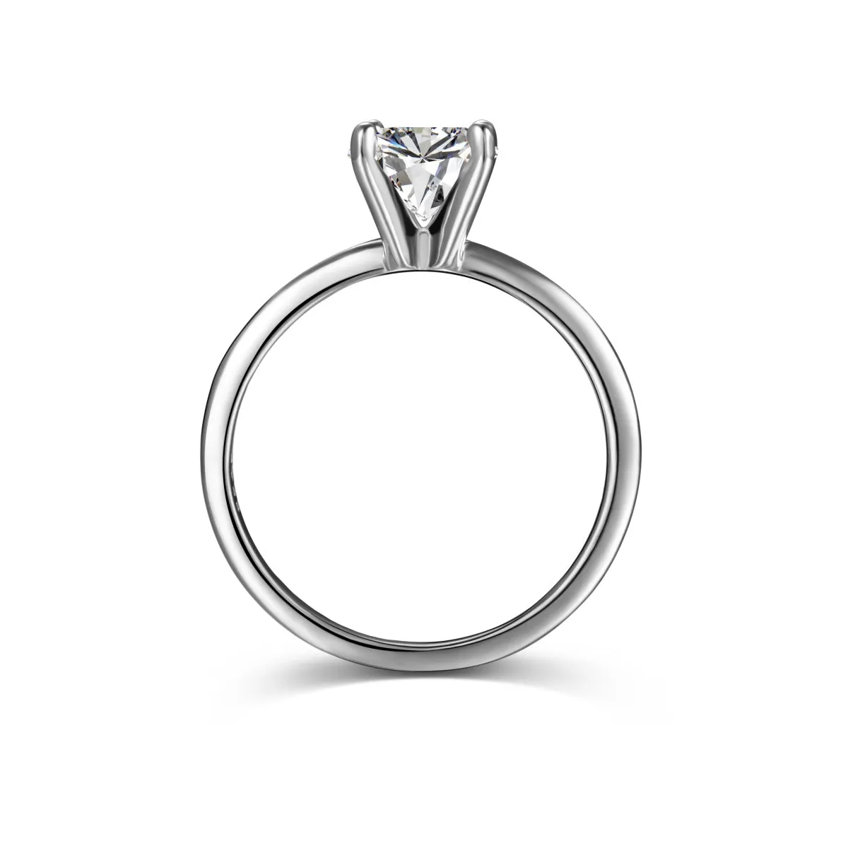 4 Prong 1.5 Carat Round Brilliant Solitaire Engagement Ring