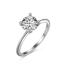 4 Prong 1.5 Carat Round Brilliant Solitaire Engagement Ring