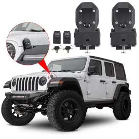 ABS Hood Latch Kit Anti-Theft for Jeep Wrangler JK JL and Gladiator JT
