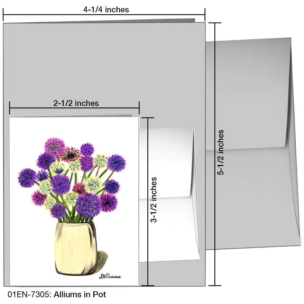 Alliums In Pot, Greeting Card (7305)