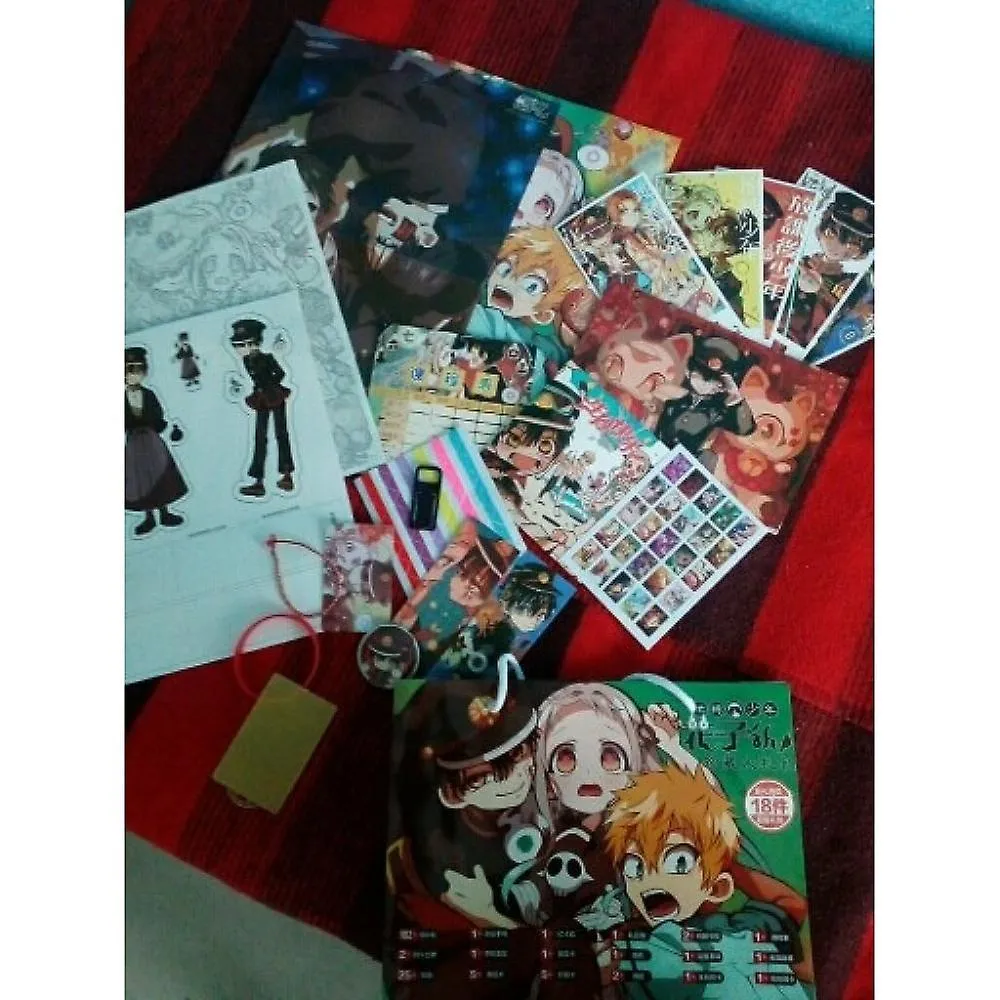 Anime Toilet-bound Hanako Kun Lucky Gift Bag Collection Toy Include Postcard Poster Badge Stickers Bookmark Sleeves Gift