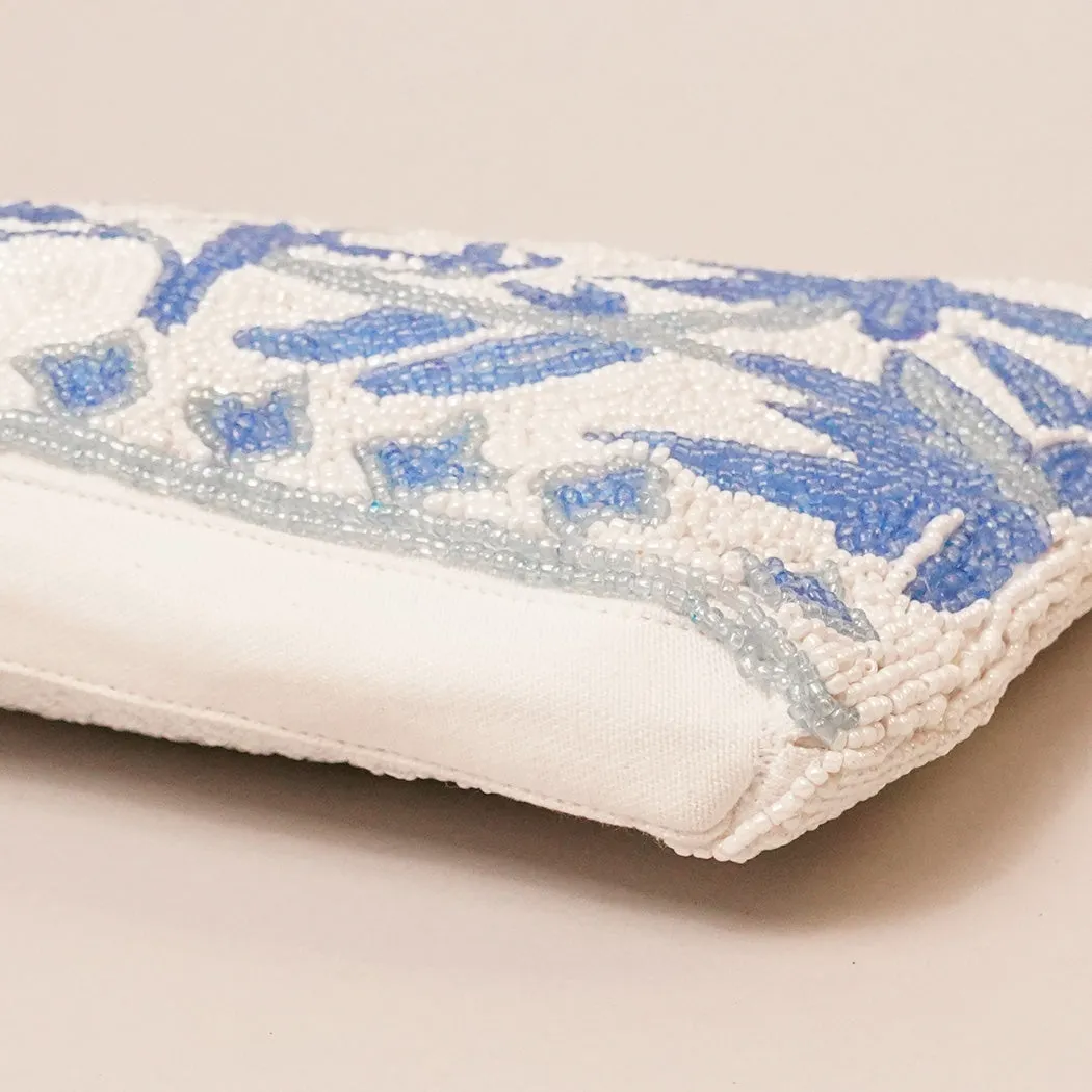 Birds Of Paradise Square Beaded Clutch