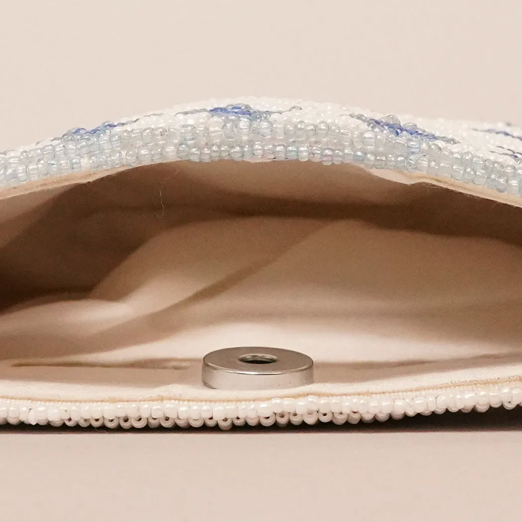 Birds Of Paradise Square Beaded Clutch
