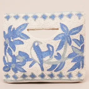 Birds Of Paradise Square Beaded Clutch