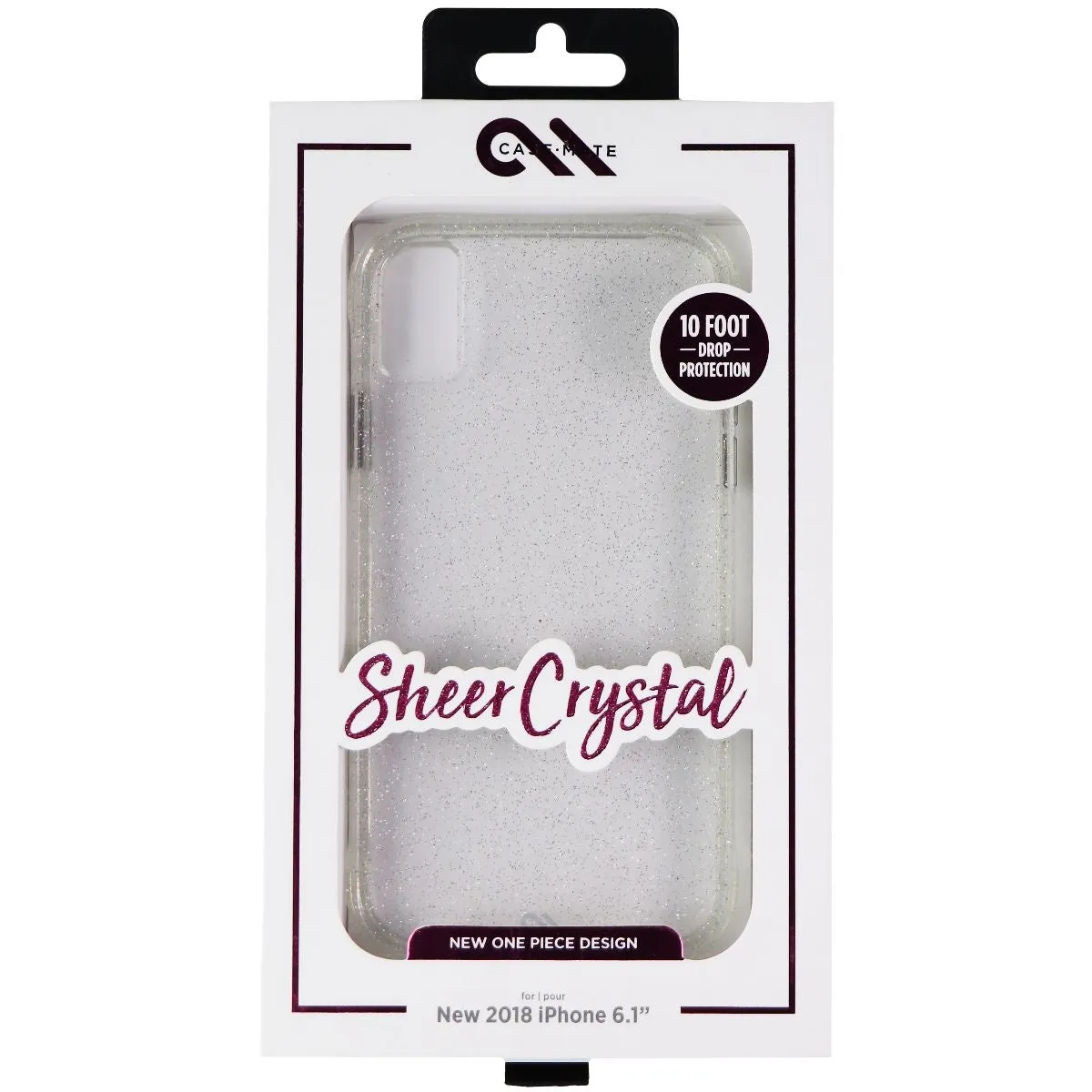 Case-Mate Sheer Crystal Series Hard Case for Apple iPhone XR - Clear/Glitter