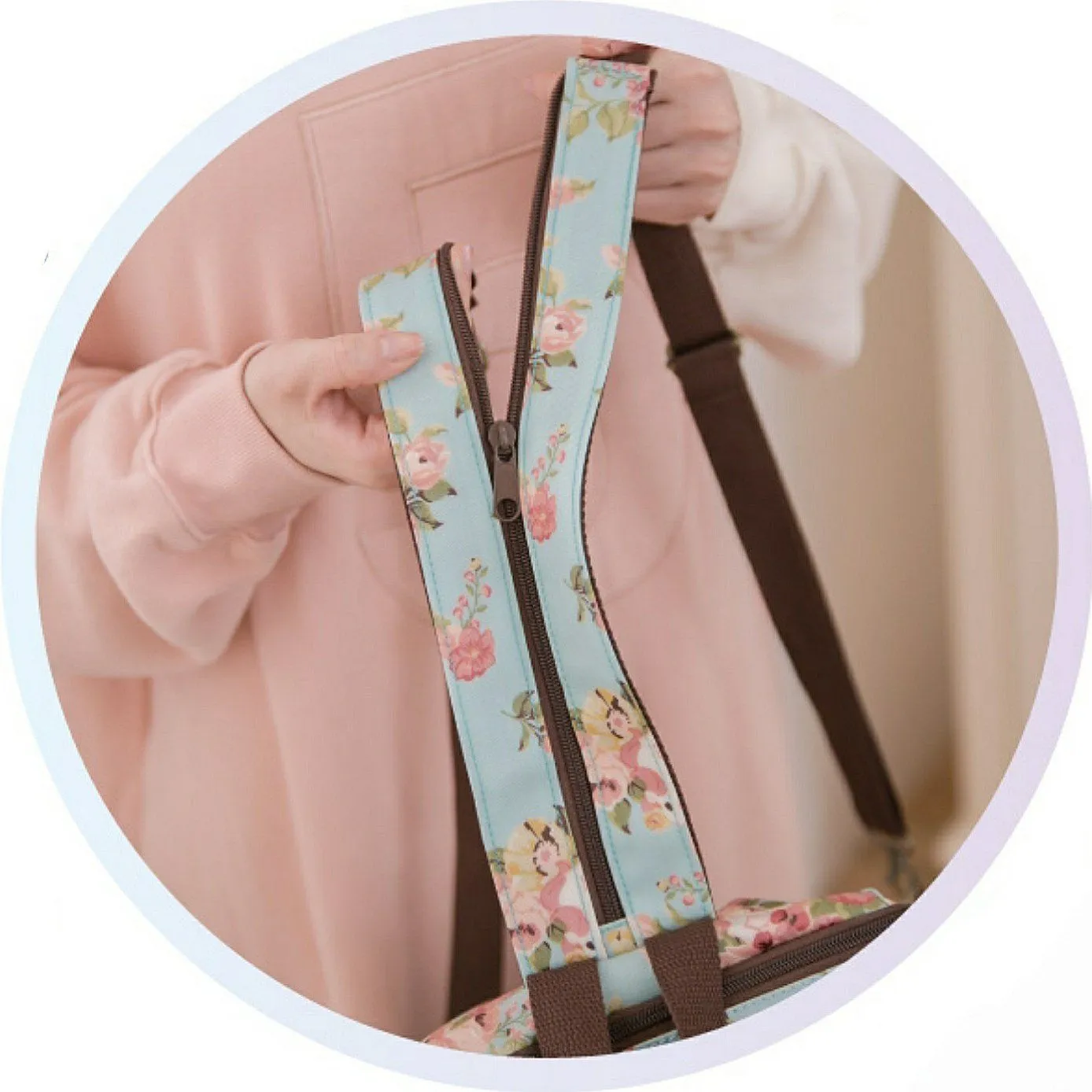 Cream Corgi Puppy Zipper Backpack