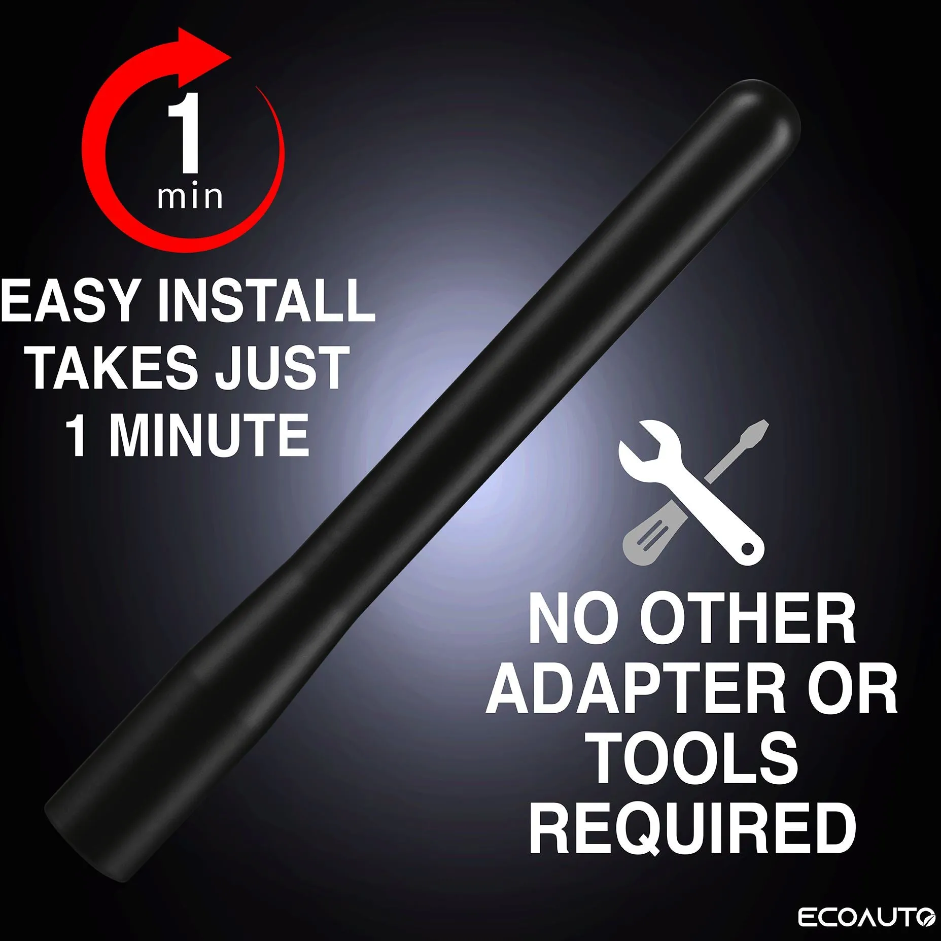 EcoAuto Antenna fits Ford F150 F250 F350 Super Duty, Bronco, Raptor & Dodge RAM Truck Short Antenna