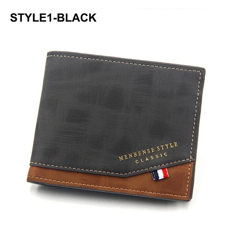 Fashion Leather Wallet Men Luxury Slim Coin Purse Business Foldable Wallet Man Card Holder Pocket Clutch Male Handbags Tote Bag