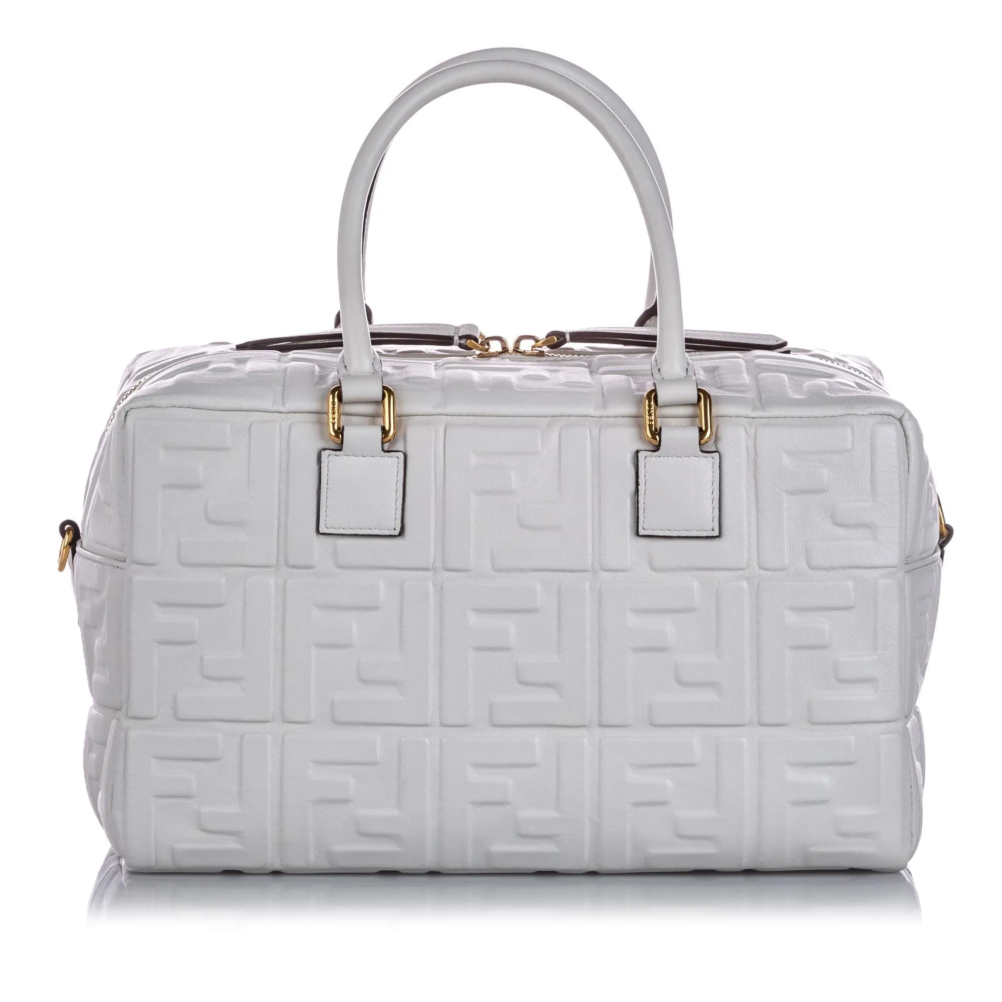 Fendi Zucca Embossed Leather Satchel (SHG-15966)