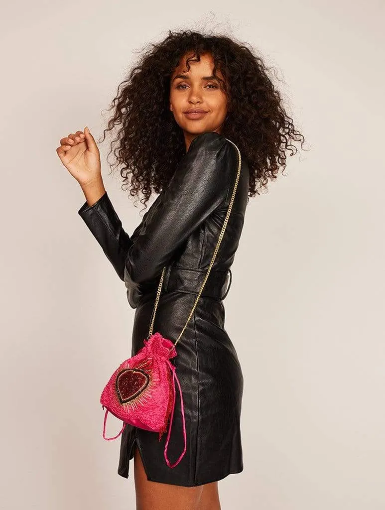Flaming Heart Clutch Bag