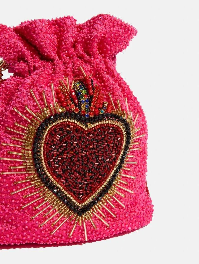 Flaming Heart Clutch Bag