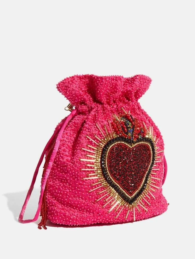 Flaming Heart Clutch Bag