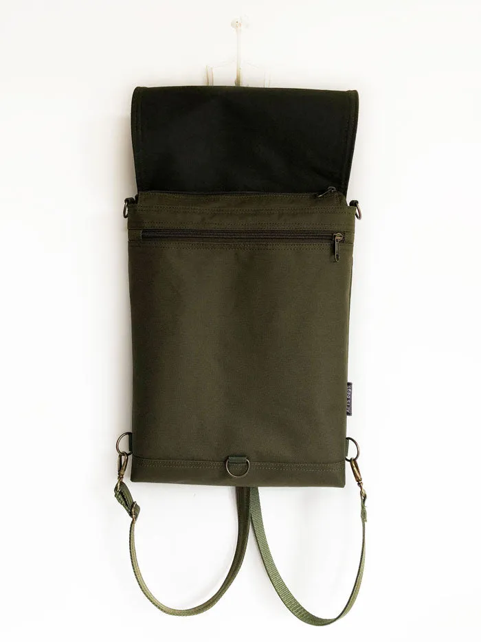 Forest Green Flap Backpack in several colors