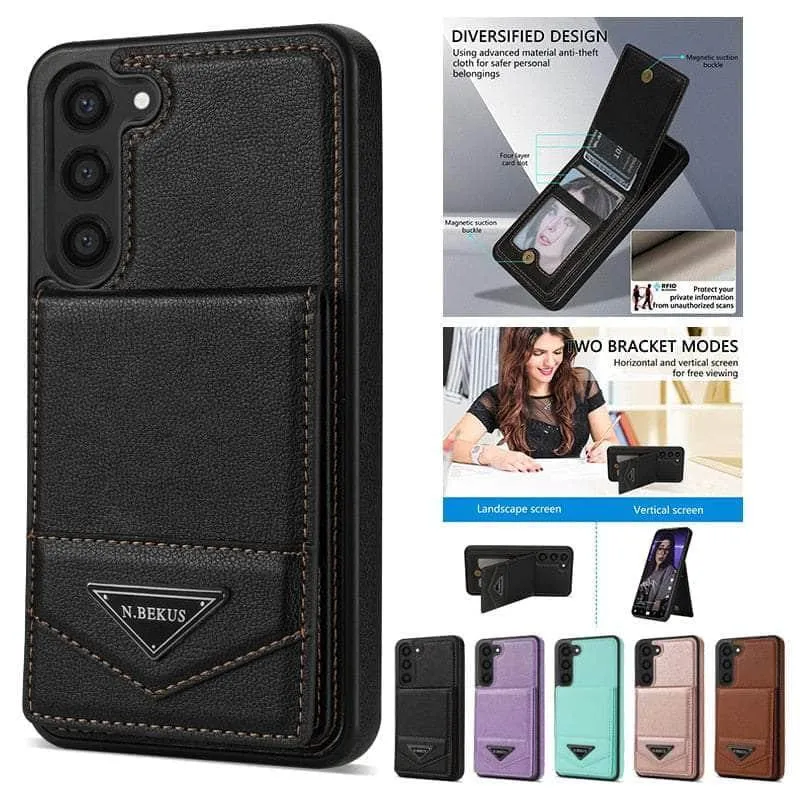 Galaxy S23 FE Wallet Leather Anti-theft Case