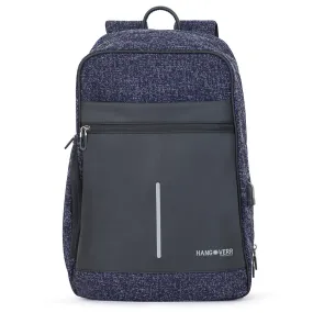 Hangoverr Anti Theft Laptop Backpack with USB Port and Security Pocket - Blue