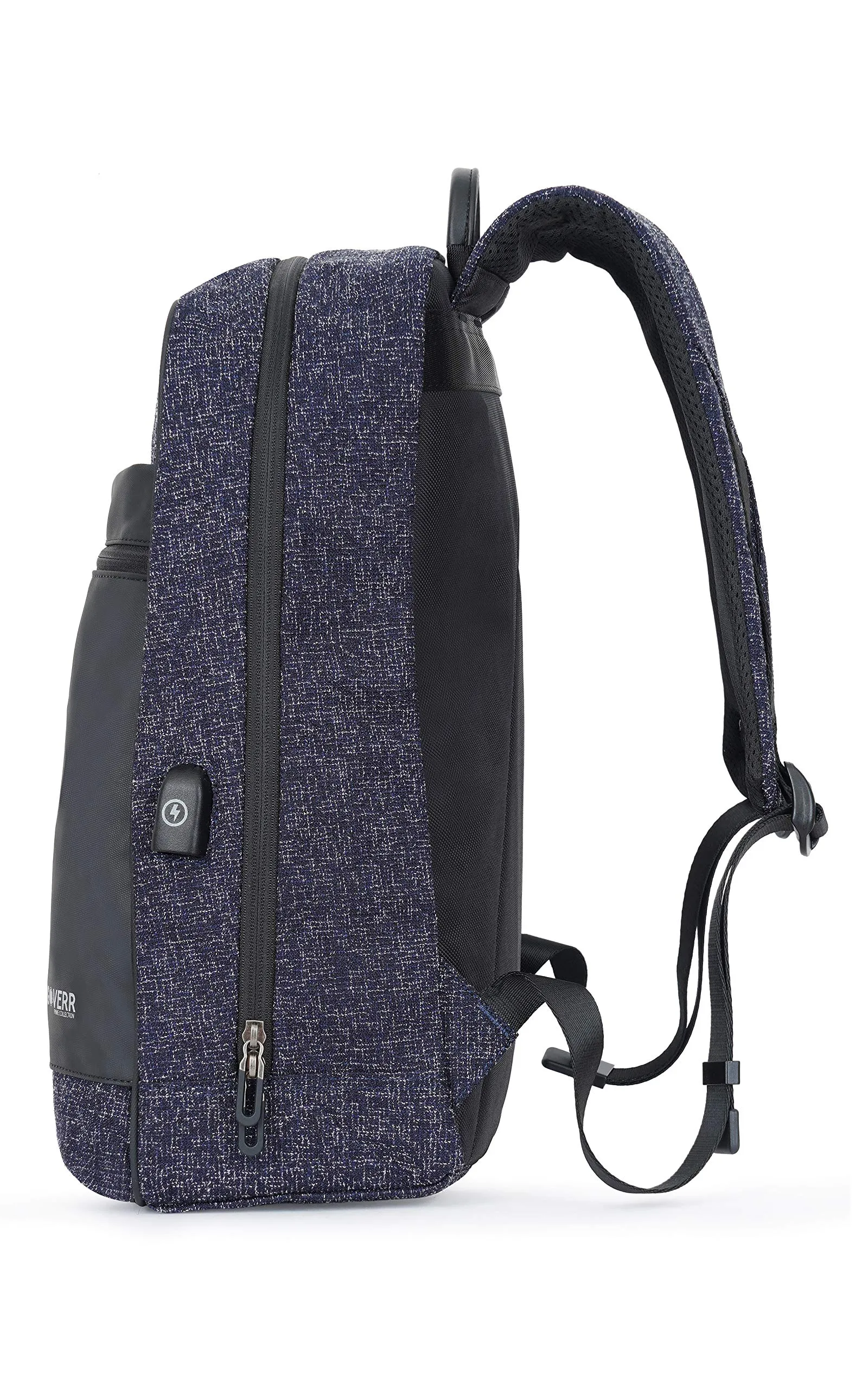 Hangoverr Anti Theft Laptop Backpack with USB Port and Security Pocket - Blue