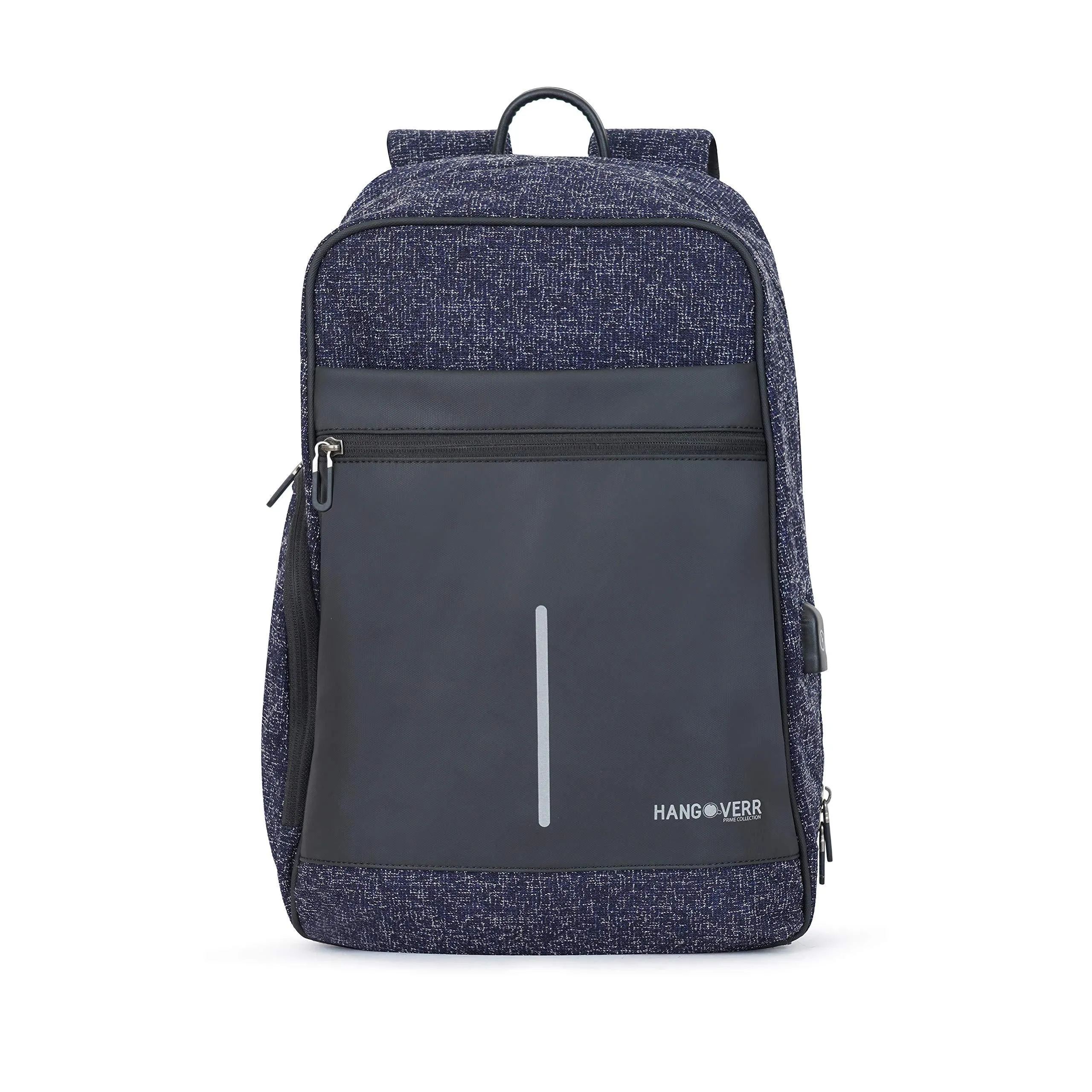 Hangoverr Anti Theft Laptop Backpack with USB Port and Security Pocket - Blue