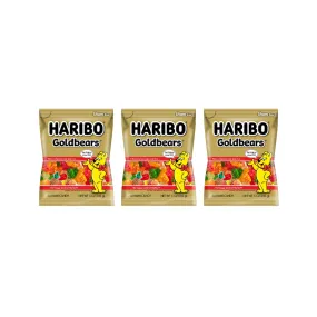 Haribo Gold Bears 160g (Pack of 3) | Gummy Bears Bulk Pack - Soft, Chewy Candy