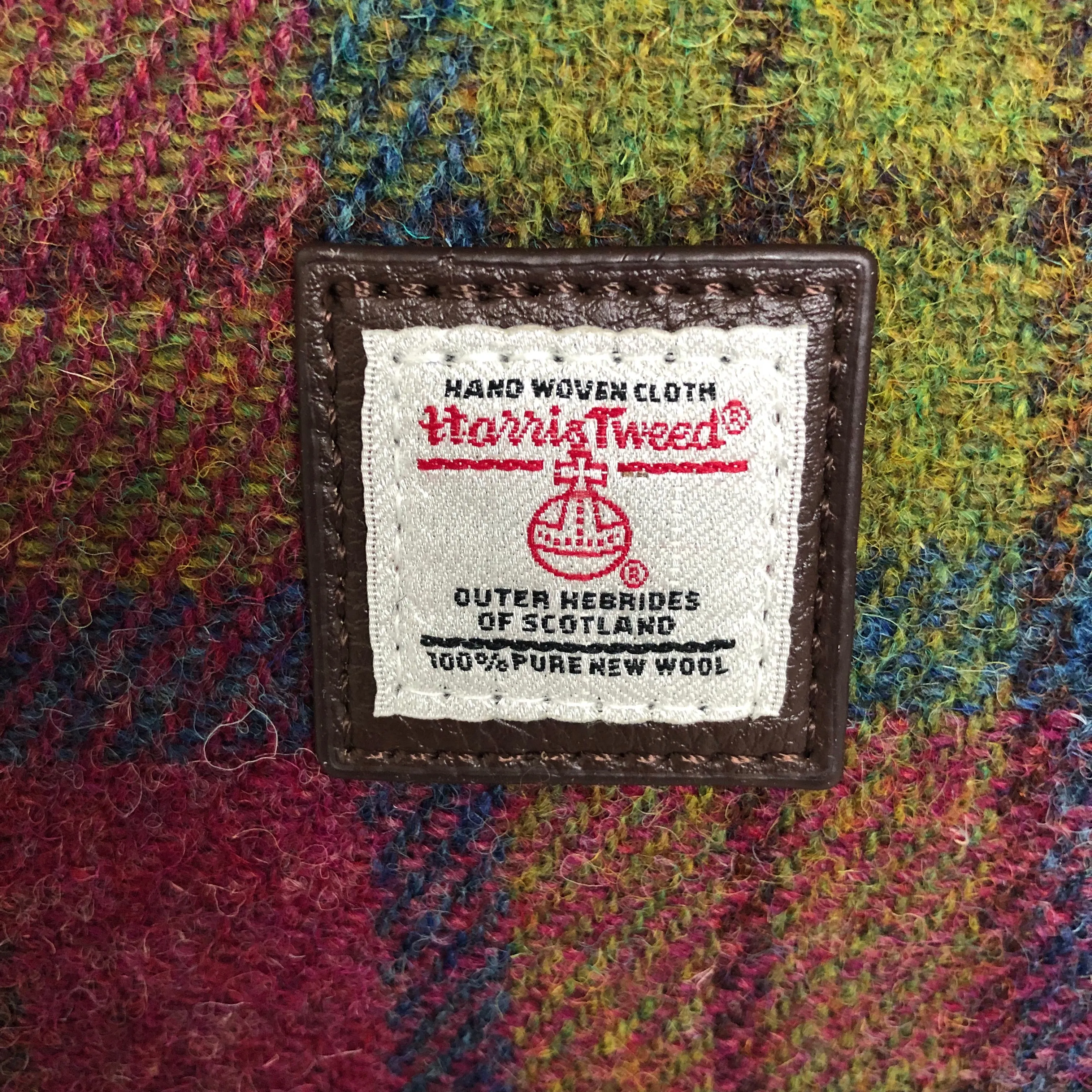 Harris Tweed Plaid Backpack - Multi Color Plaid