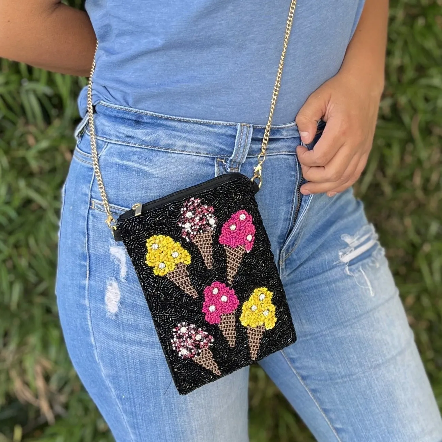 Ice Cream Beaded Purse