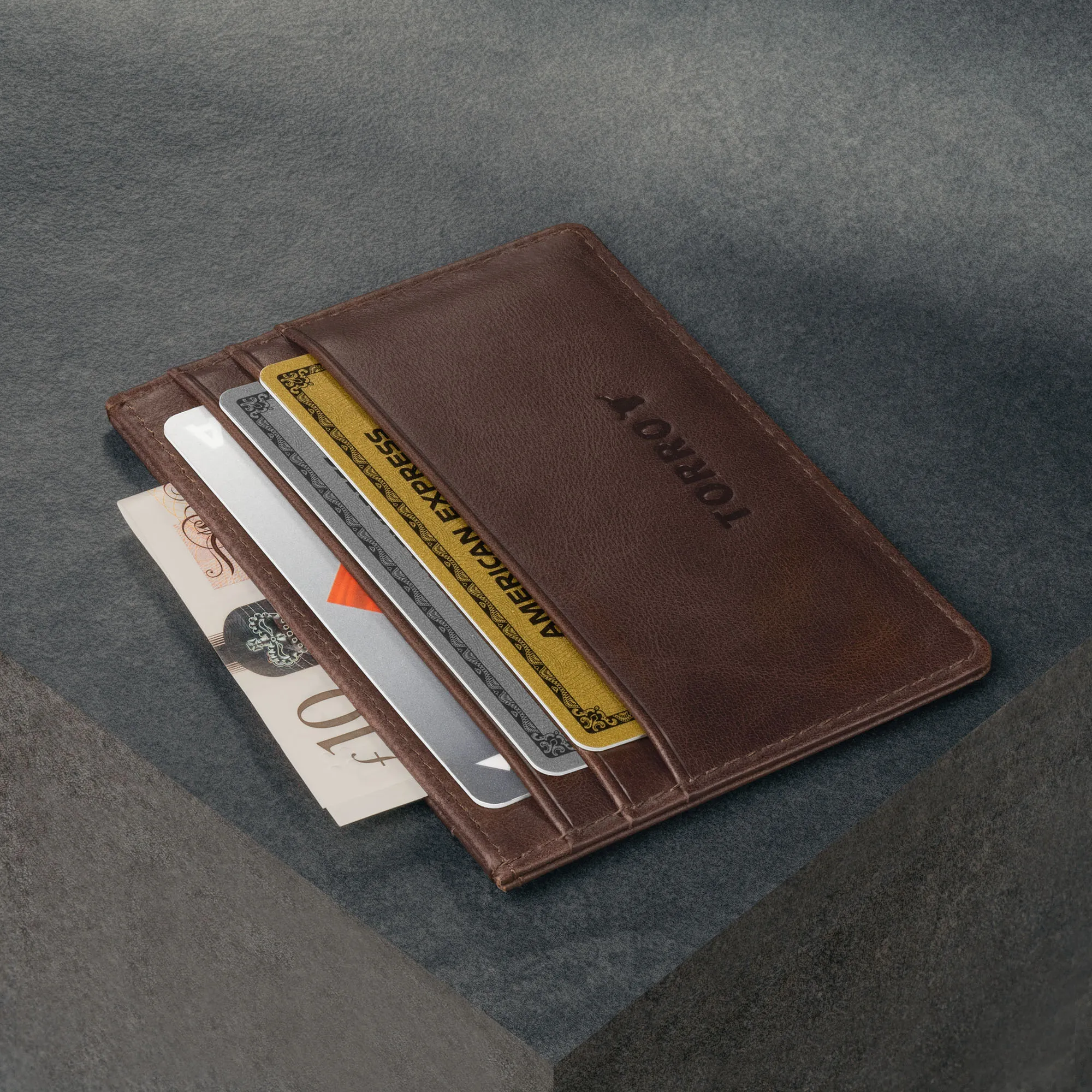 Leather Credit Card Holder (for Cash and Cards)