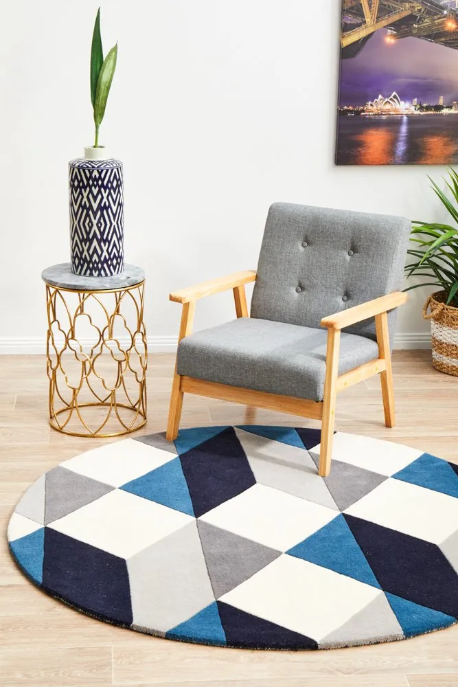 Matrix 904 Round Rug (Steel) by Rug Culture