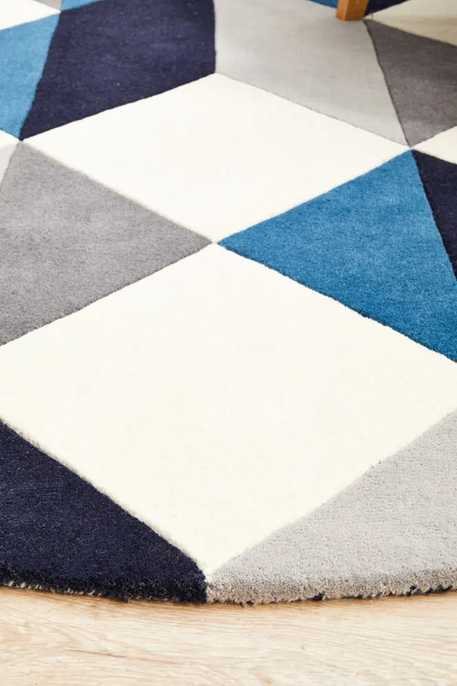 Matrix 904 Round Rug (Steel) by Rug Culture
