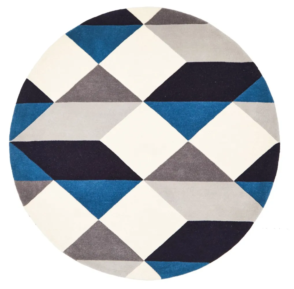 Matrix 904 Round Rug (Steel) by Rug Culture