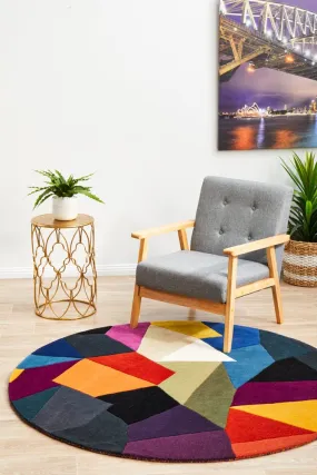 Matrix 906 Round Rug (Crayon) by Rug Culture