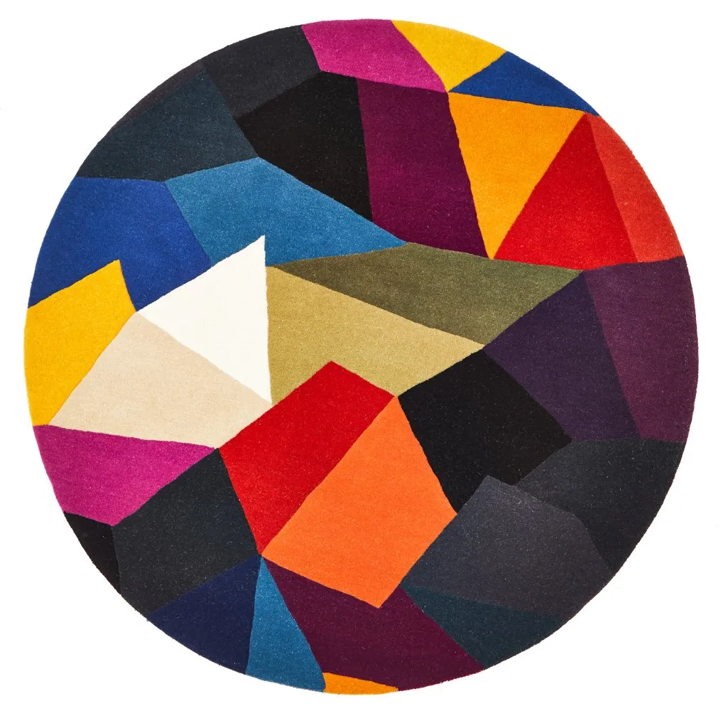 Matrix 906 Round Rug (Crayon) by Rug Culture