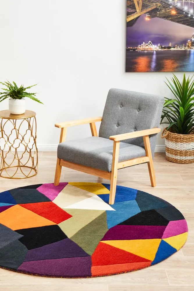 Matrix 906 Round Rug (Crayon) by Rug Culture