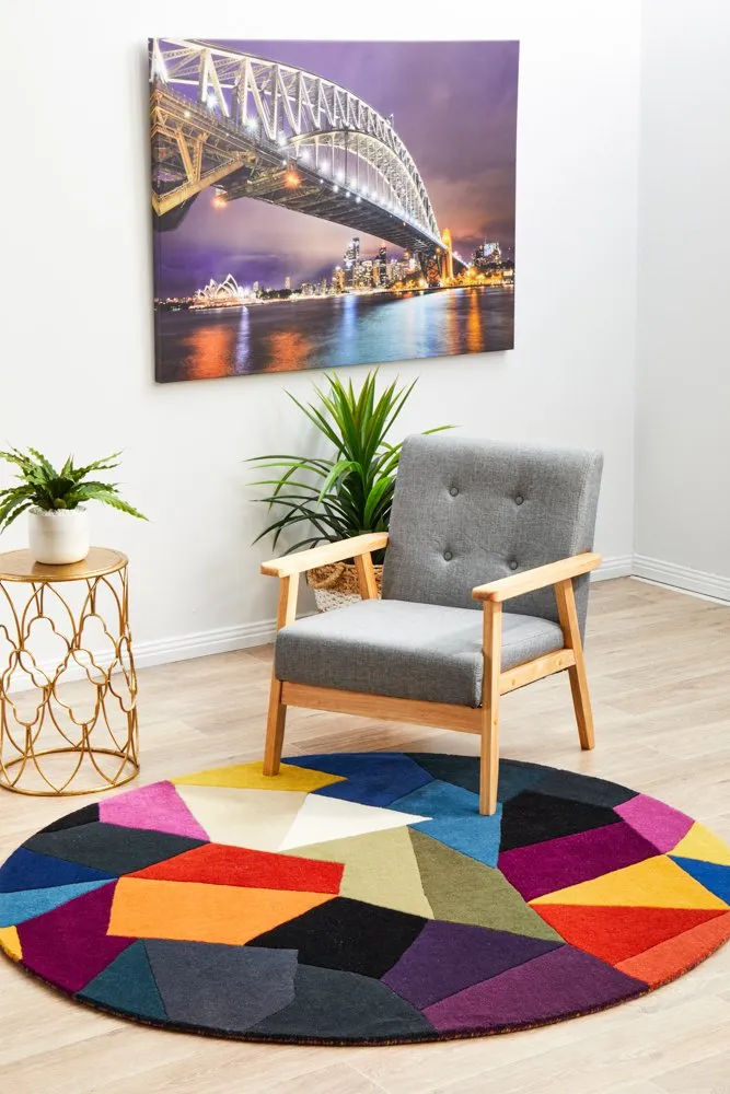Matrix 906 Round Rug (Crayon) by Rug Culture