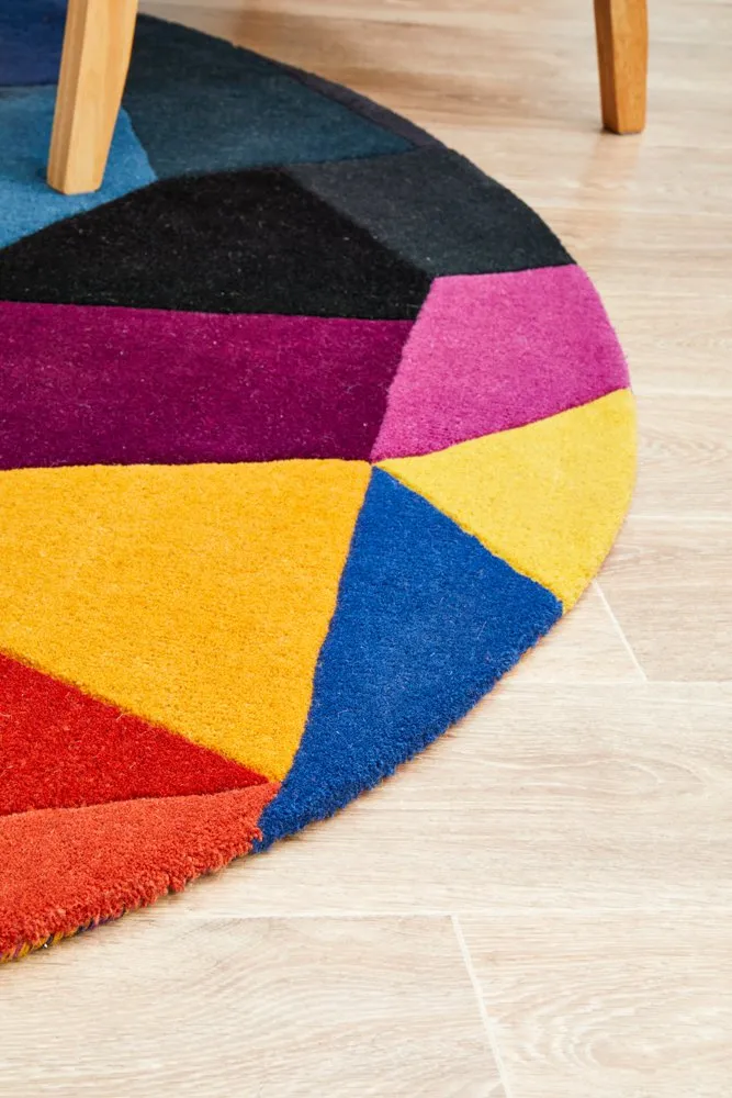Matrix 906 Round Rug (Crayon) by Rug Culture