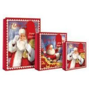 Merry Christmas Design Gift Bag 46 x 10 x 33cm - Santa & Sack XL