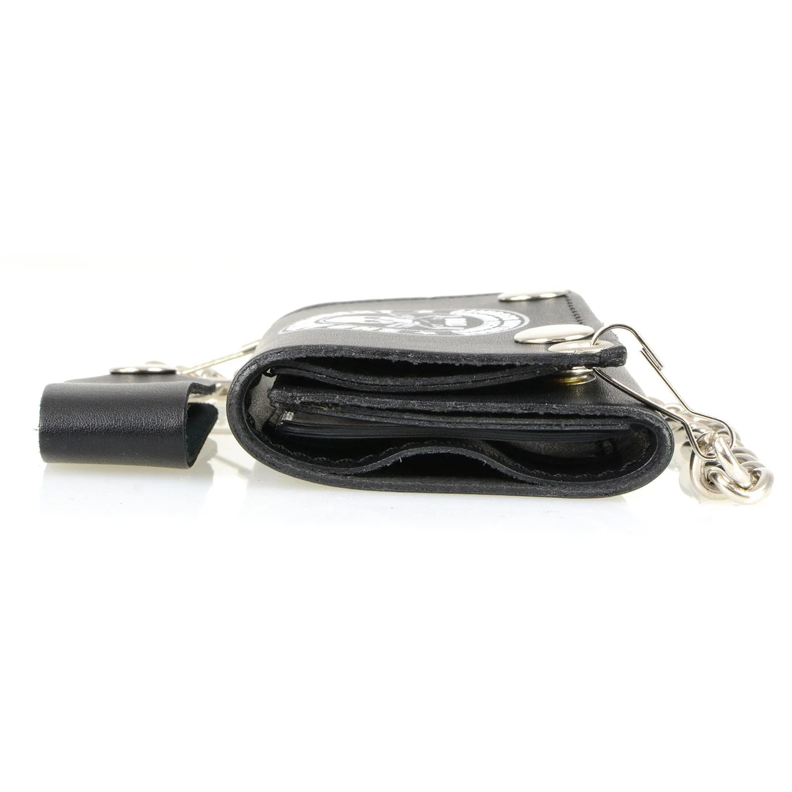 Milwaukee Leather MLW7839 Men's 4” Leather “2nd Amendment” Tri-Fold