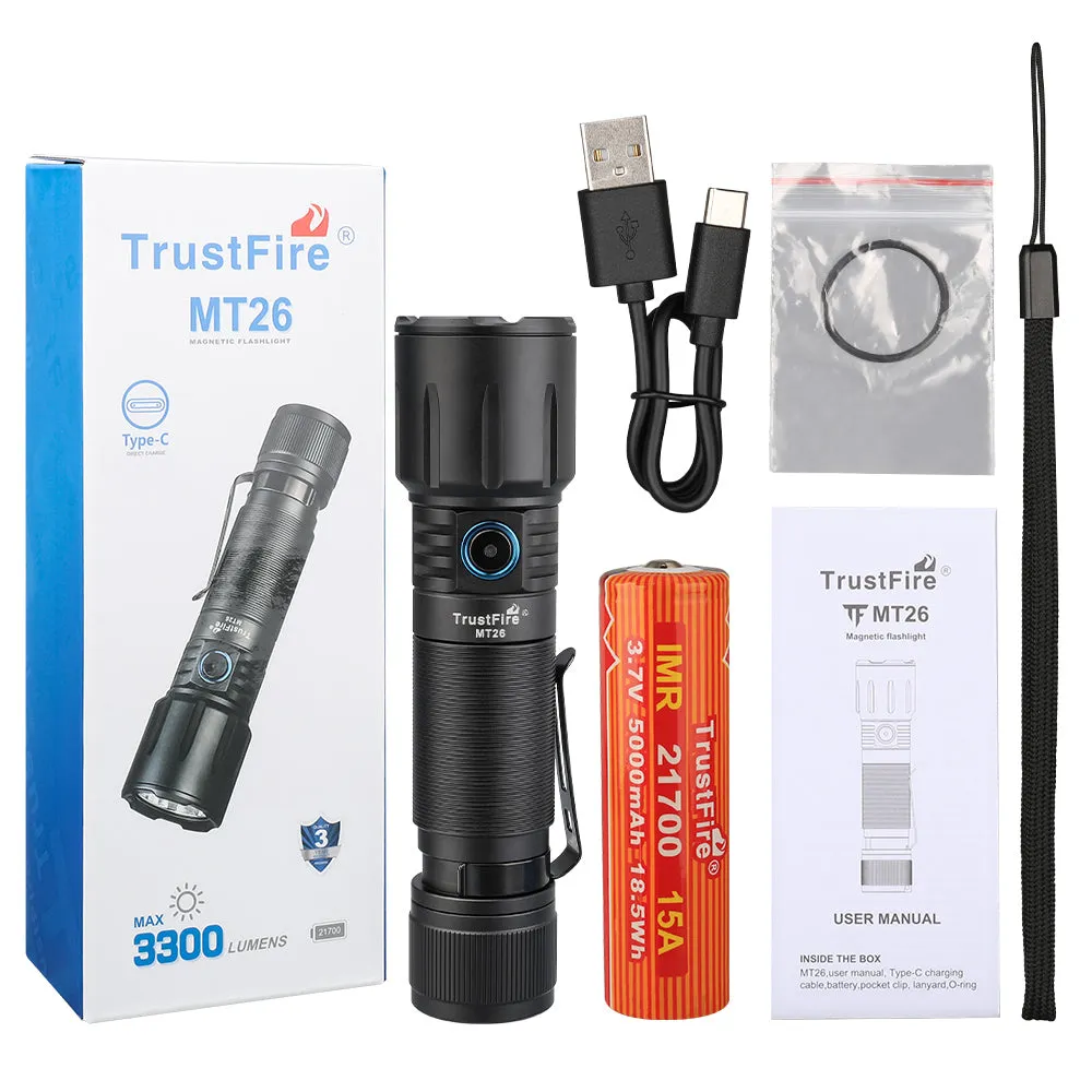 MT26 all-metal body multi-function flashlight