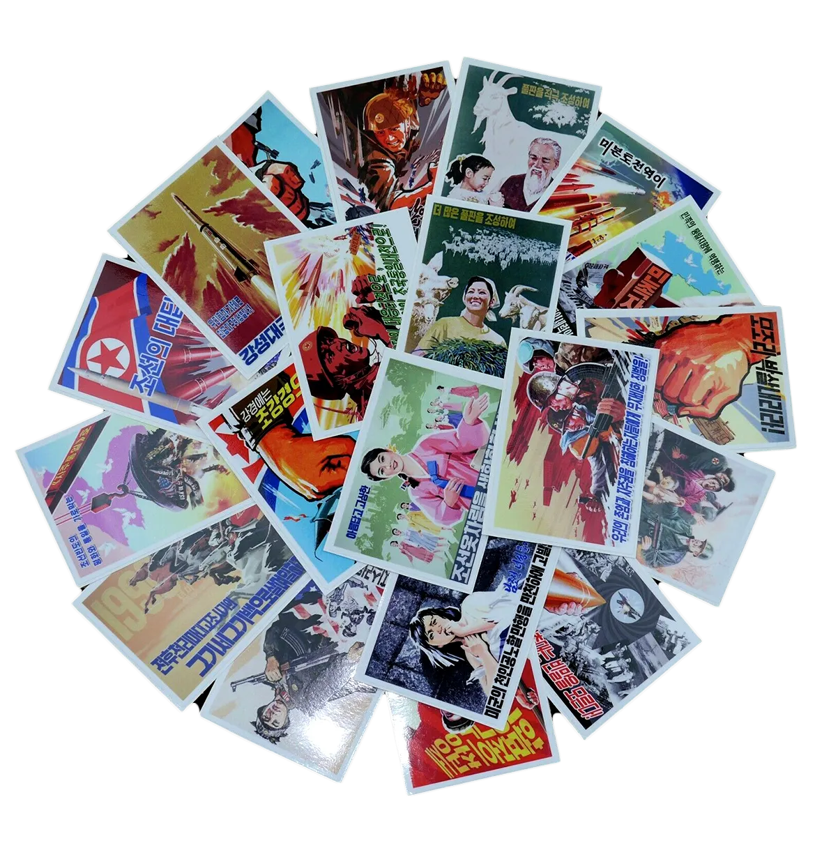 North Korea Propaganda Poster Art Stickers (10 Pack)