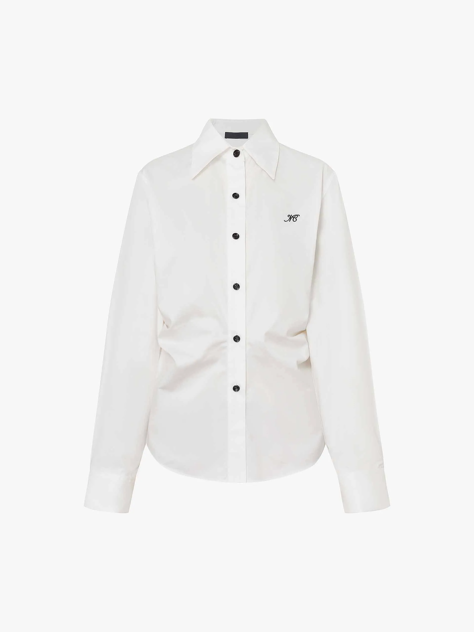 Pleated Waist Cotton Shirt