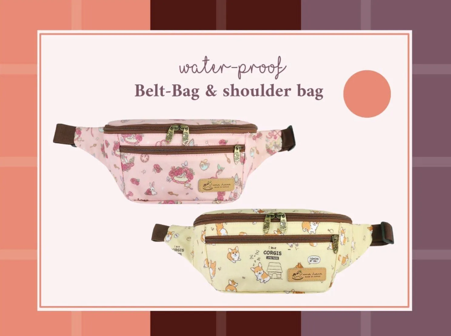 Purple & Pink Tartan Plaid Fanny Pack
