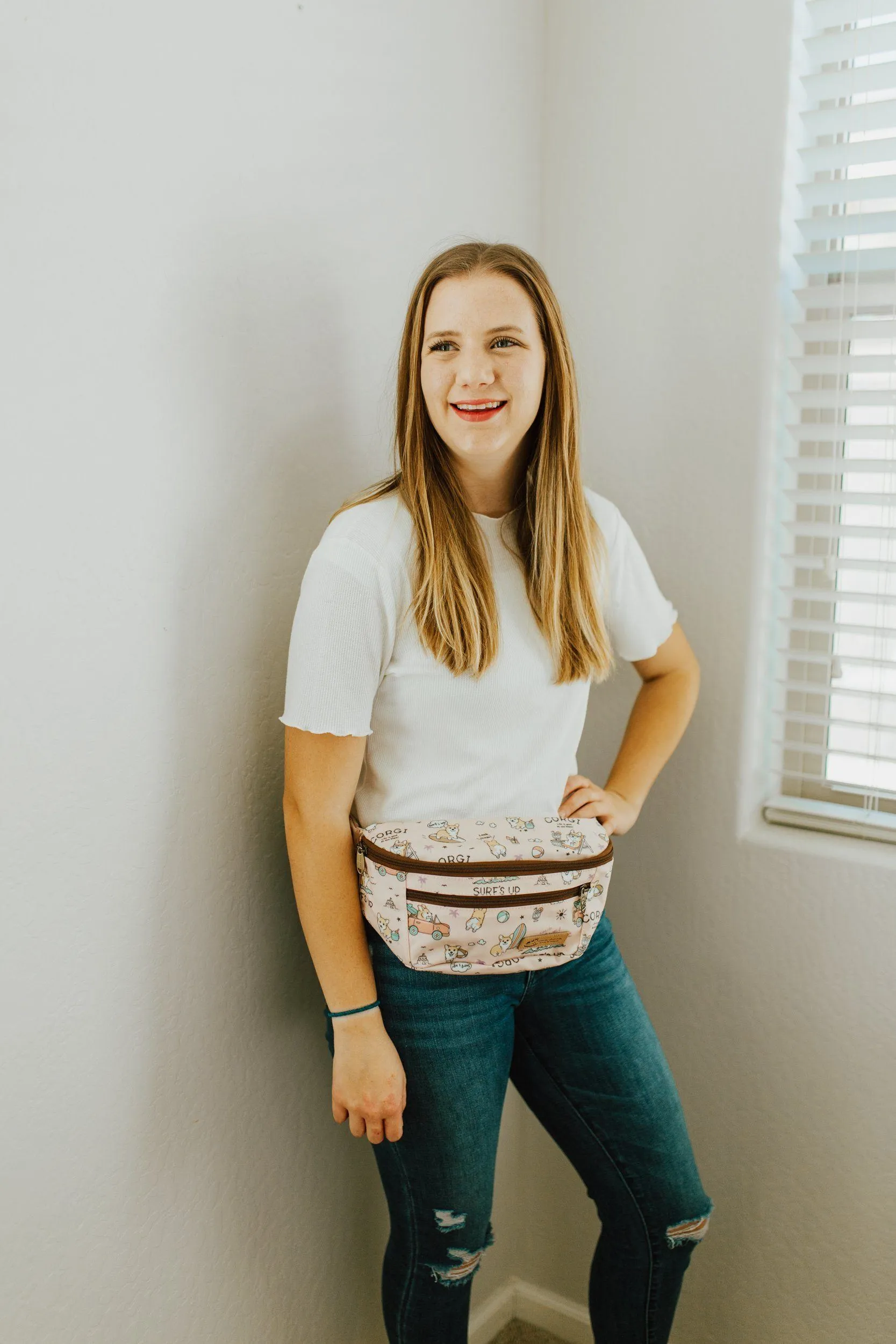 Purple & Pink Tartan Plaid Fanny Pack