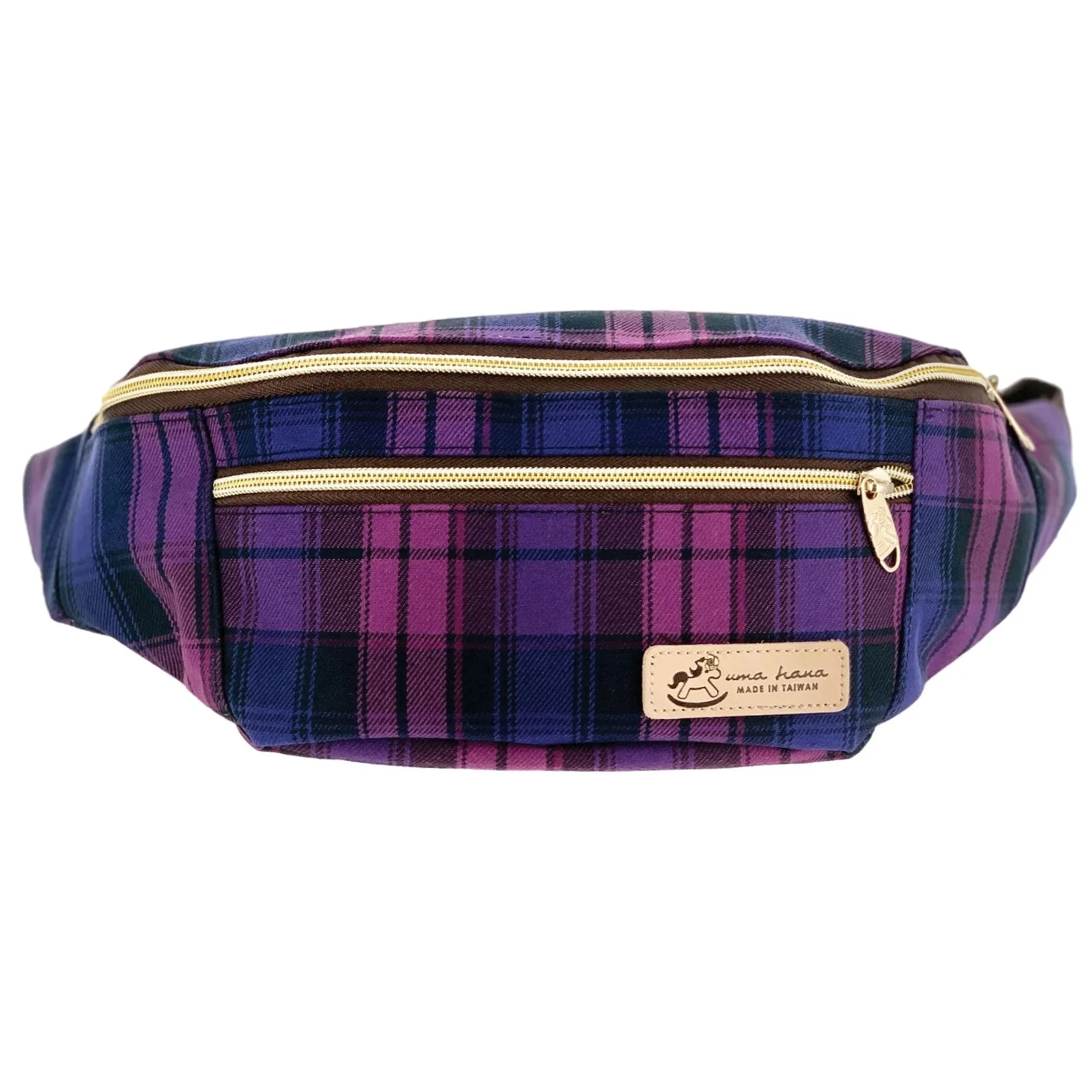 Purple & Pink Tartan Plaid Fanny Pack